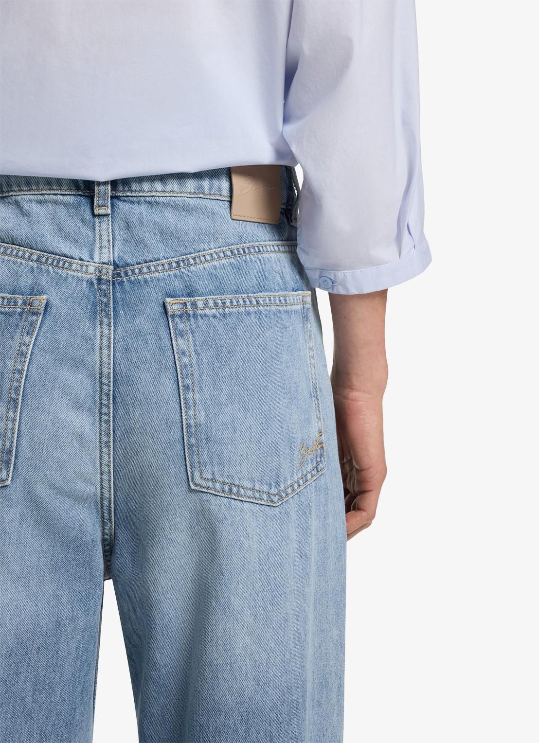 BOSS High waist loose fit jeans met steekzakken - detail 3 indigo
