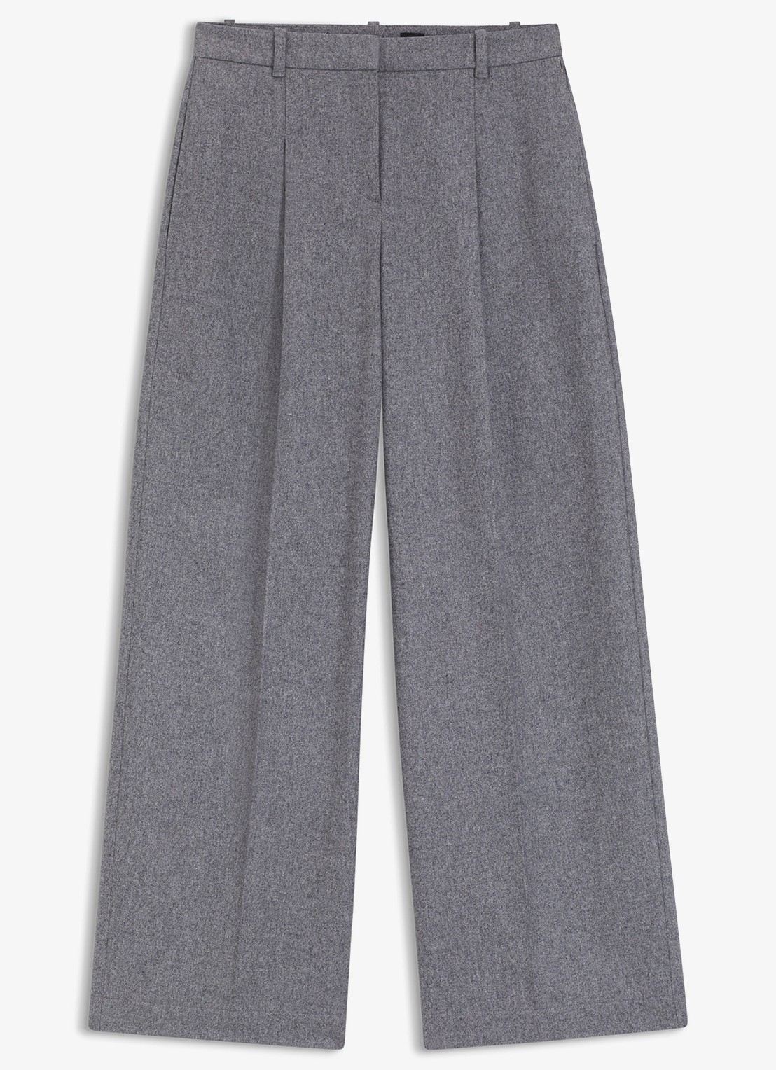 BOSS High waist regular fit pantalon met paspelzak - voorkant 4 light/pastel grey-058 / grijs
