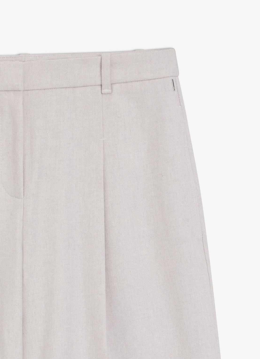 BOSS High waist regular fit pantalon met paspelzak - detail 3 creme