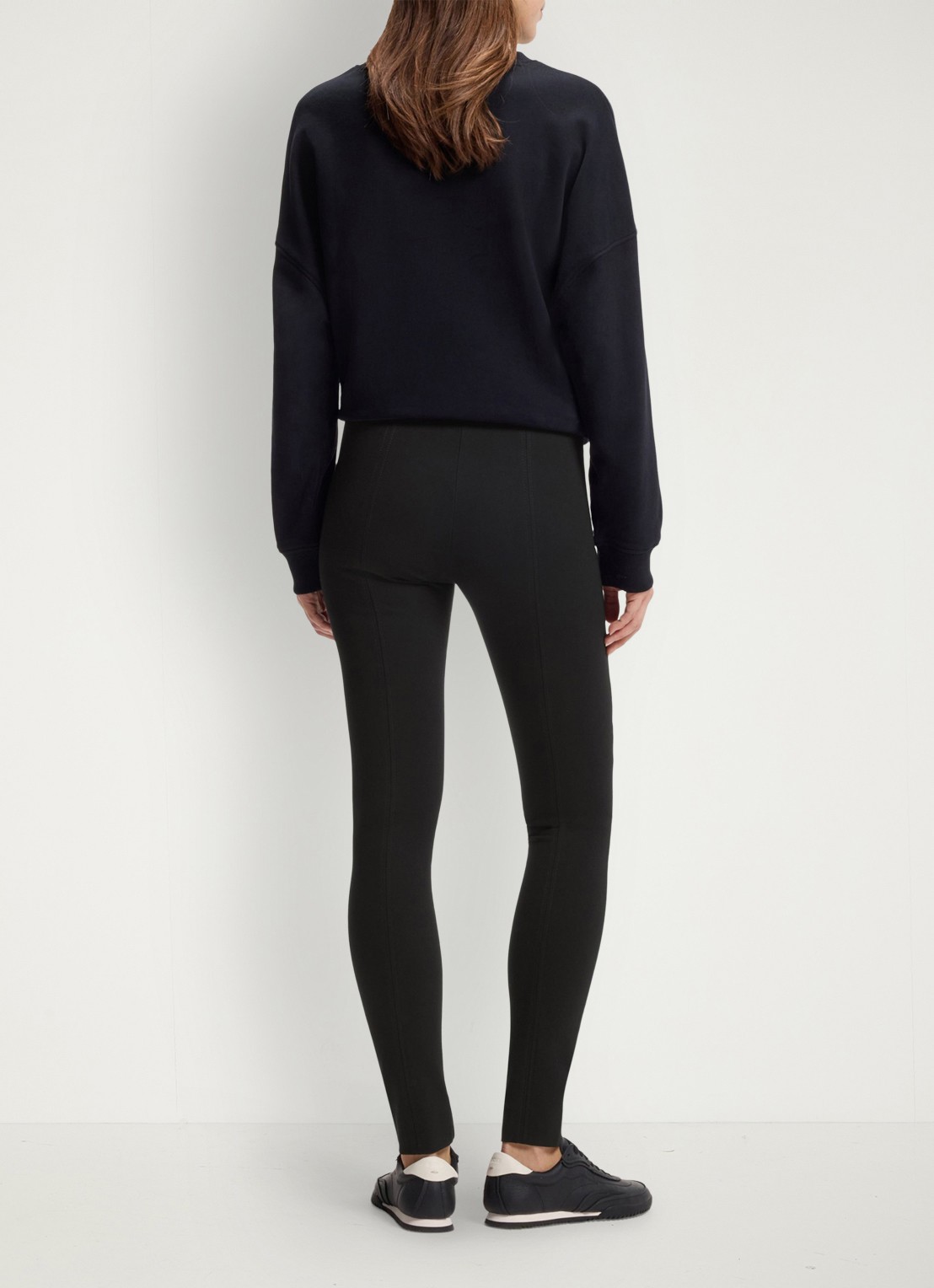 BOSS High waist skinny fit broek - achterkant zwart