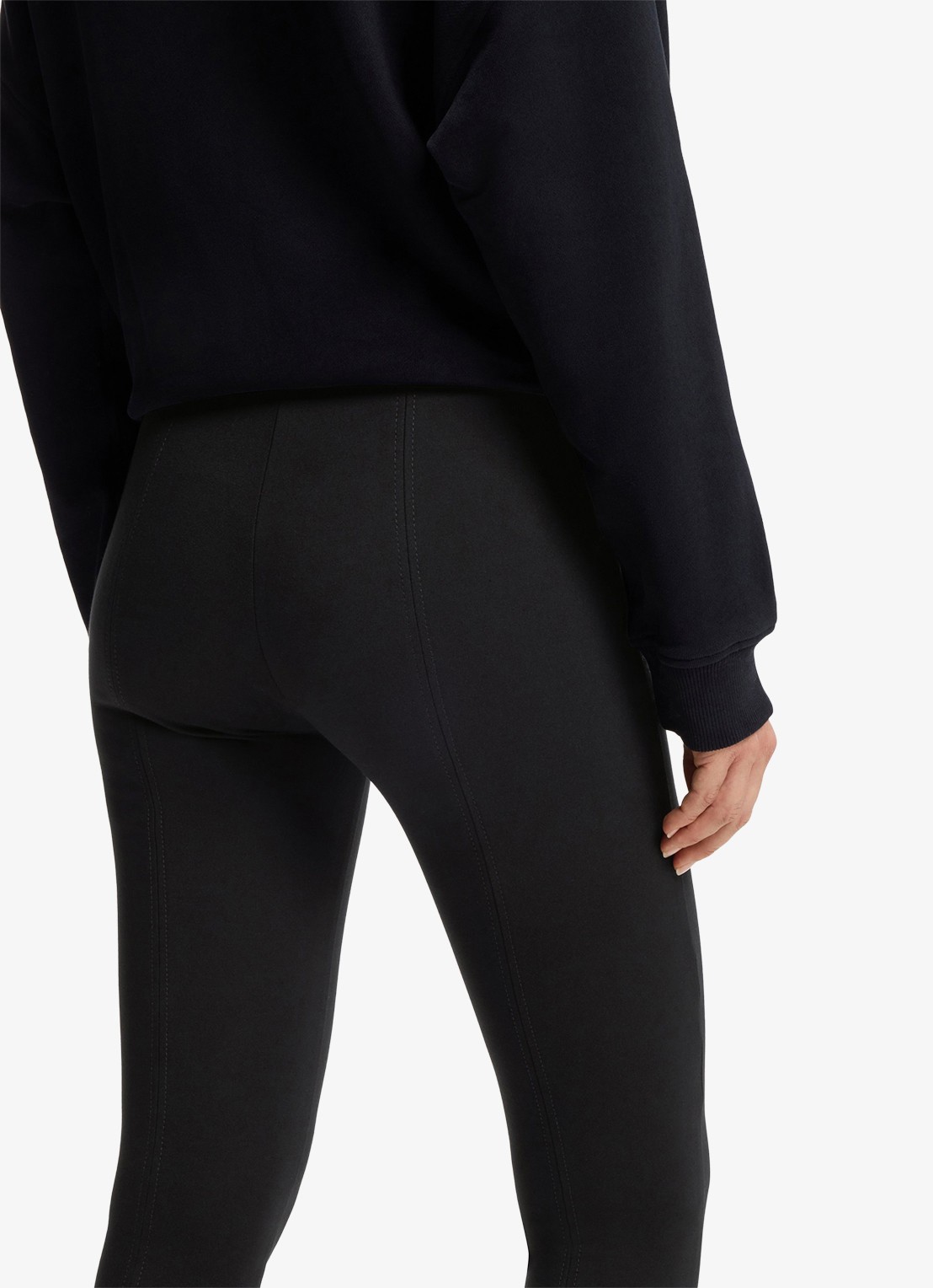 BOSS High waist skinny fit broek - detail 5 zwart