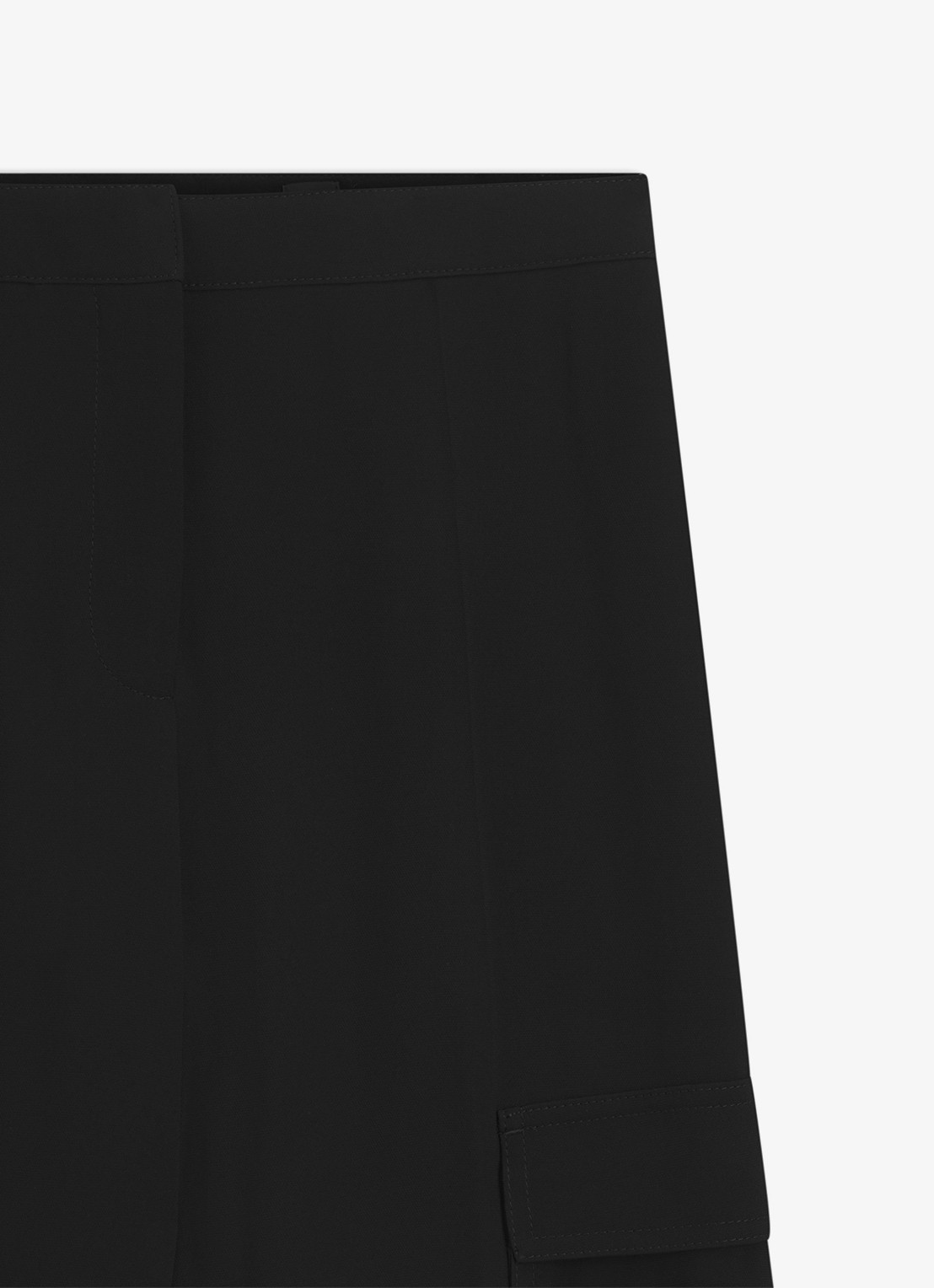 BOSS High waist wide fit pantalon met klepzakken - detail 4 zwart