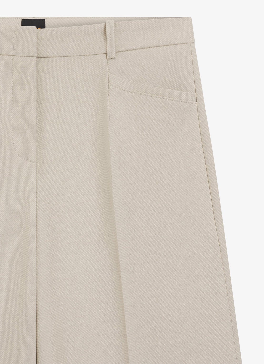 BOSS High waist wide fit pantalon met steekzakken - detail 5 creme
