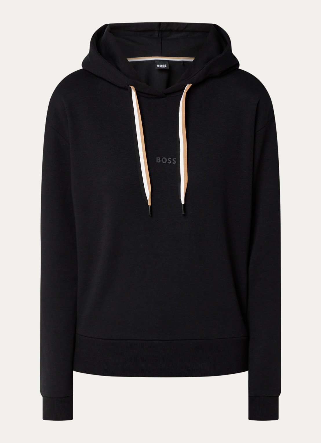 BOSS Hoodie  met logo - voorkant 4 zwart