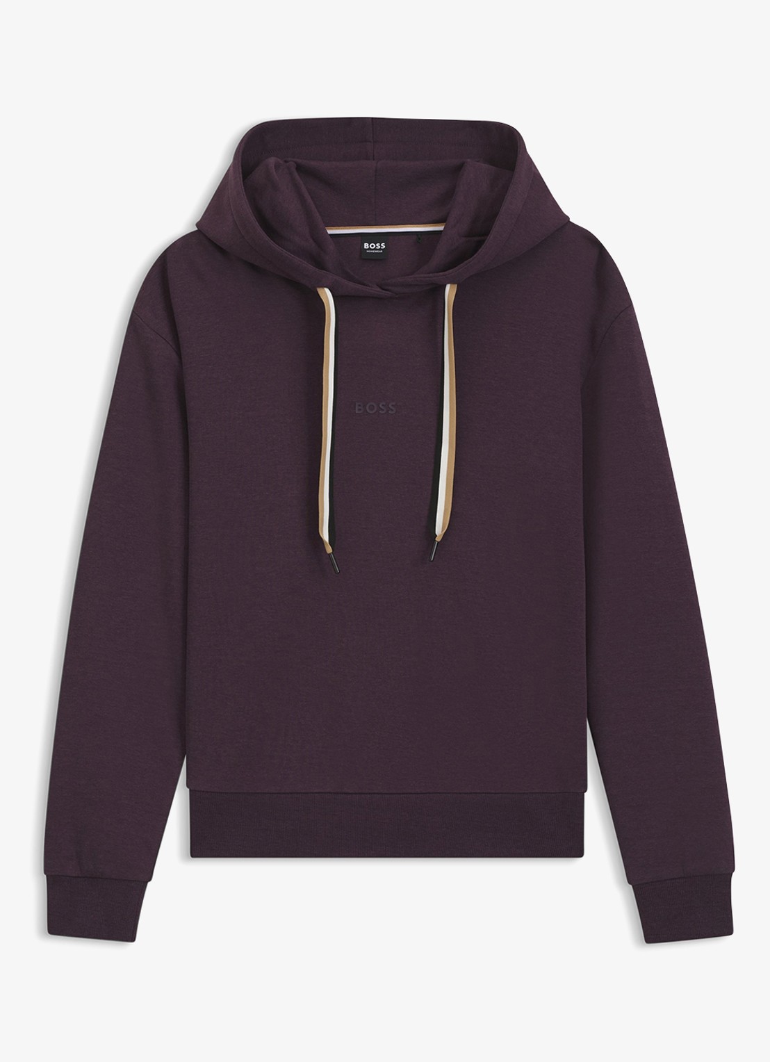 BOSS Hoodie  met logo - voorkant paars