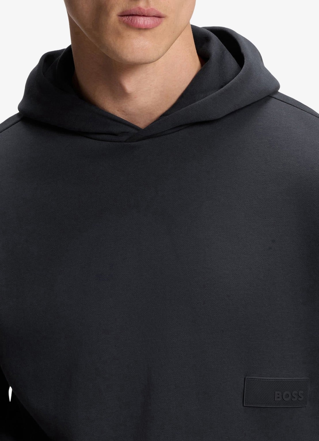 BOSS Hoodie met logo - detail 4 blauw
