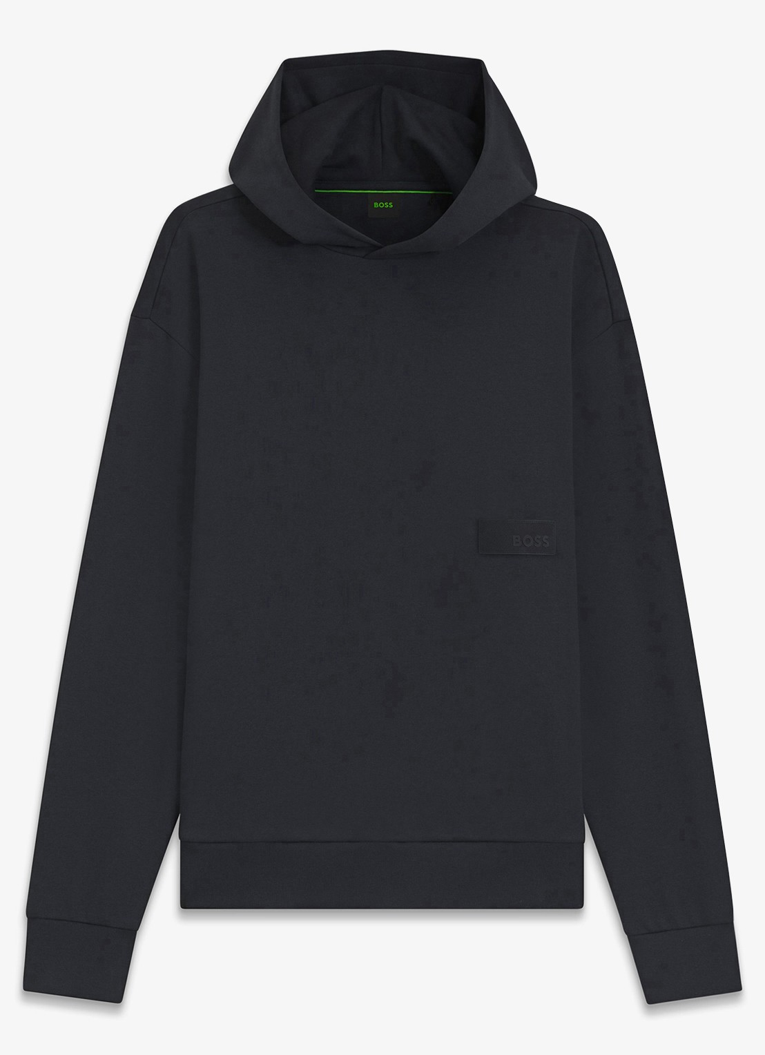BOSS Hoodie met logo - voorkant blauw