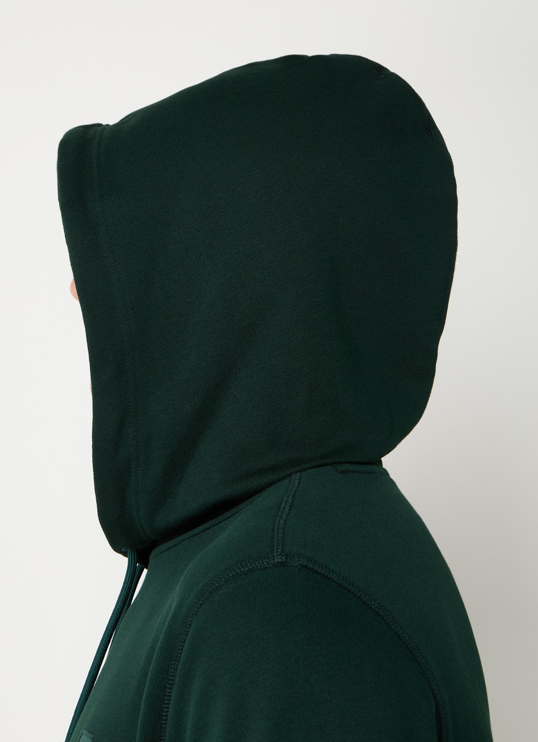 BOSS Hoodie van katoenen sweatstof met logopatch - detail 2 donkergroen
