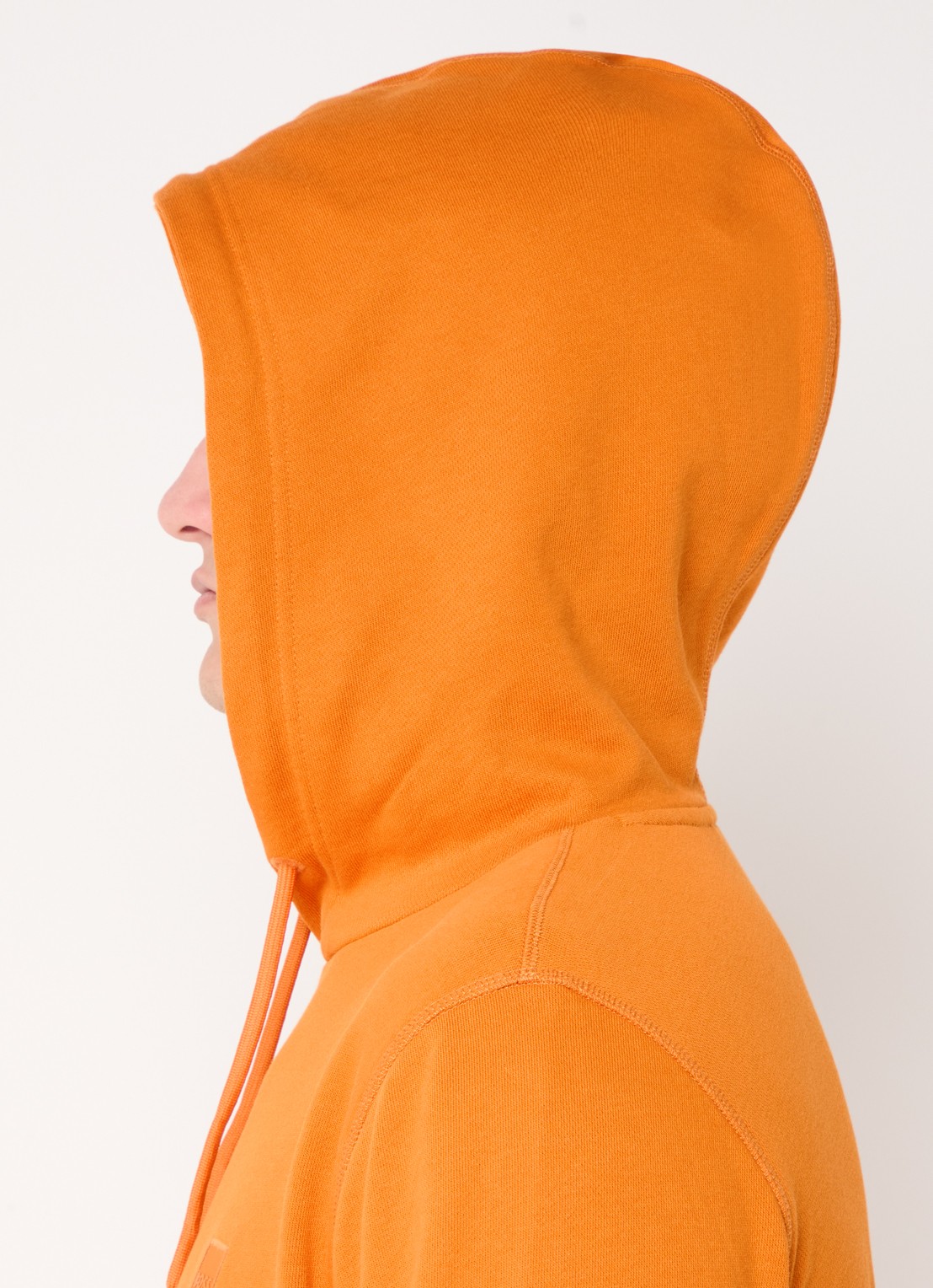 BOSS Hoodie van katoenen sweatstof met logopatch - detail 3 oranje