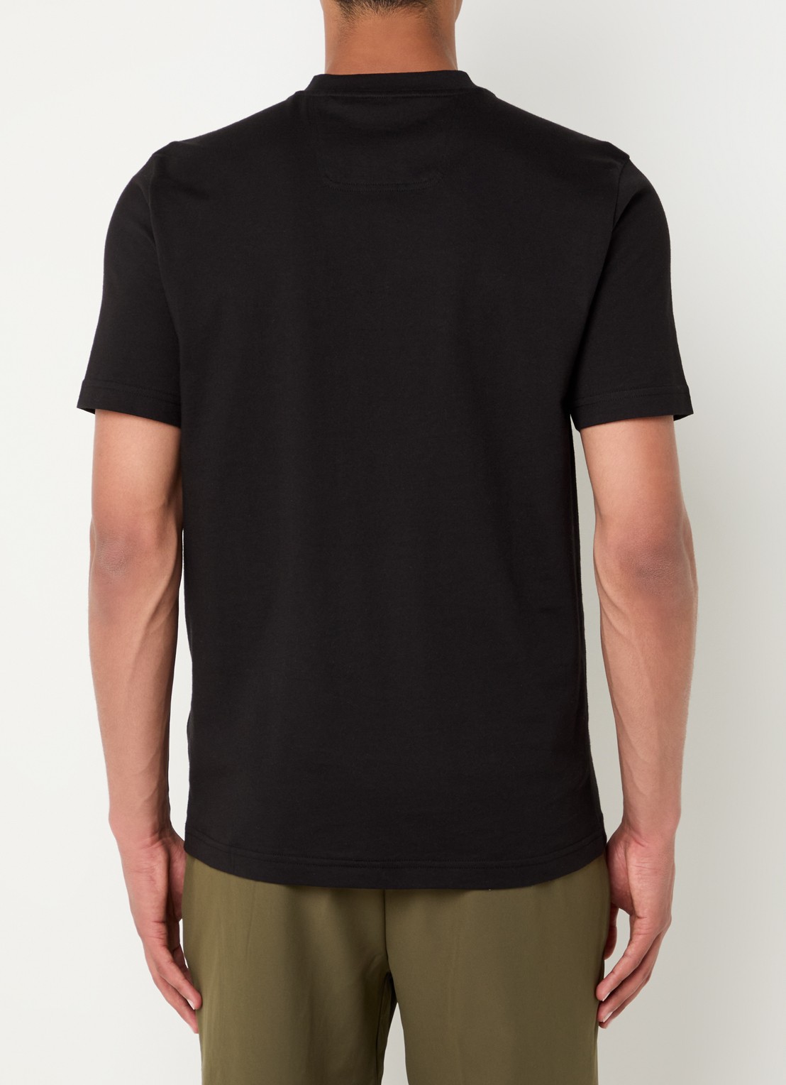 BOSS Iconic Zone T-shirt met logoprint - achterkant zwart