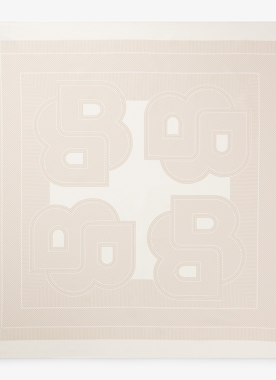 BOSS In Italië vervaardigde sjaal van zijden twill met print - voorkant 2 light beige-278 / beige