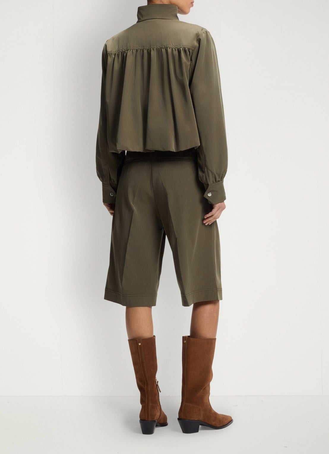 BOSS Jack met geplooid detail - achterkant 6 khaki