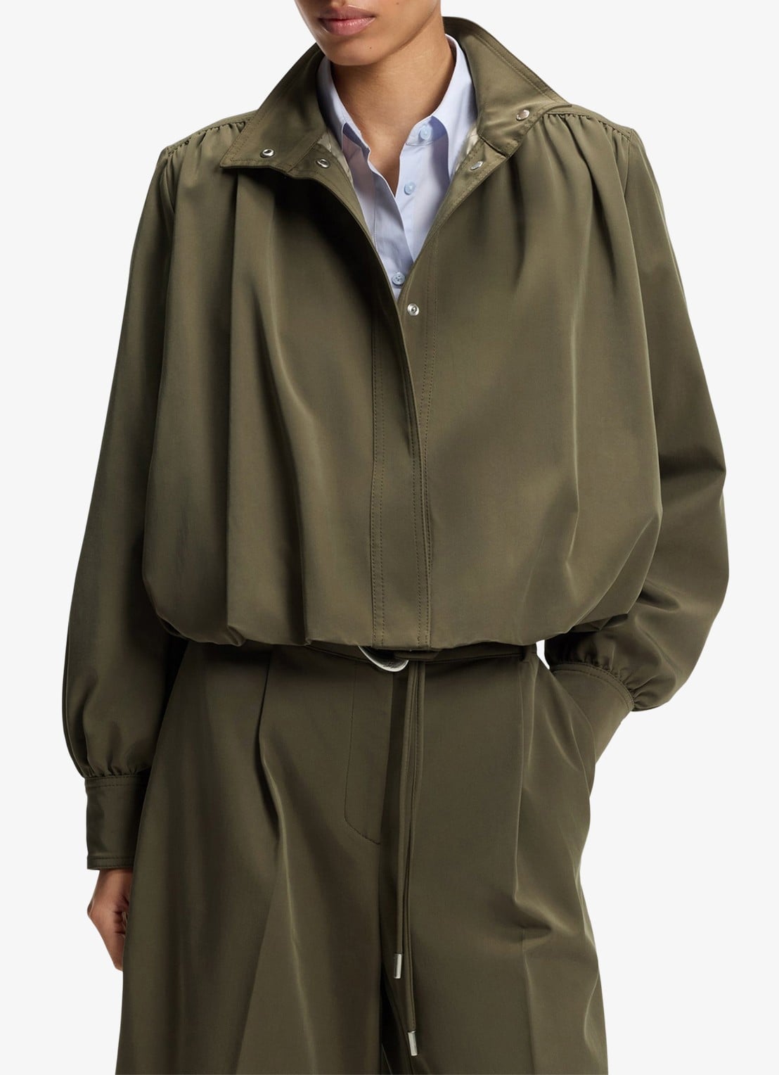 BOSS Jack met geplooid detail - detail khaki