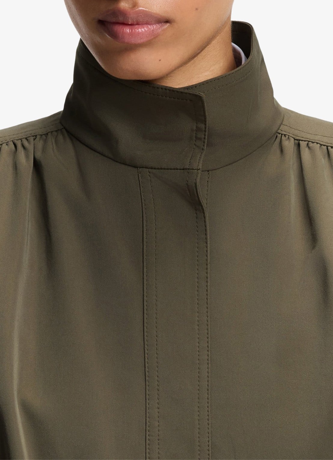 BOSS Jack met geplooid detail - detail 2 khaki