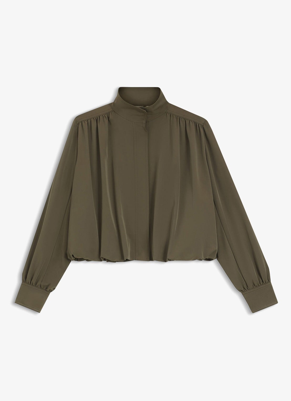 BOSS Jack met geplooid detail - voorkant 4 khaki