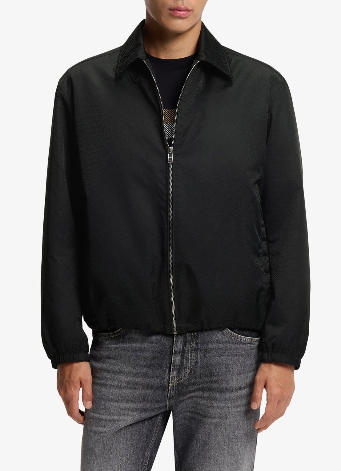 BOSS Jack met kraag - detail zwart