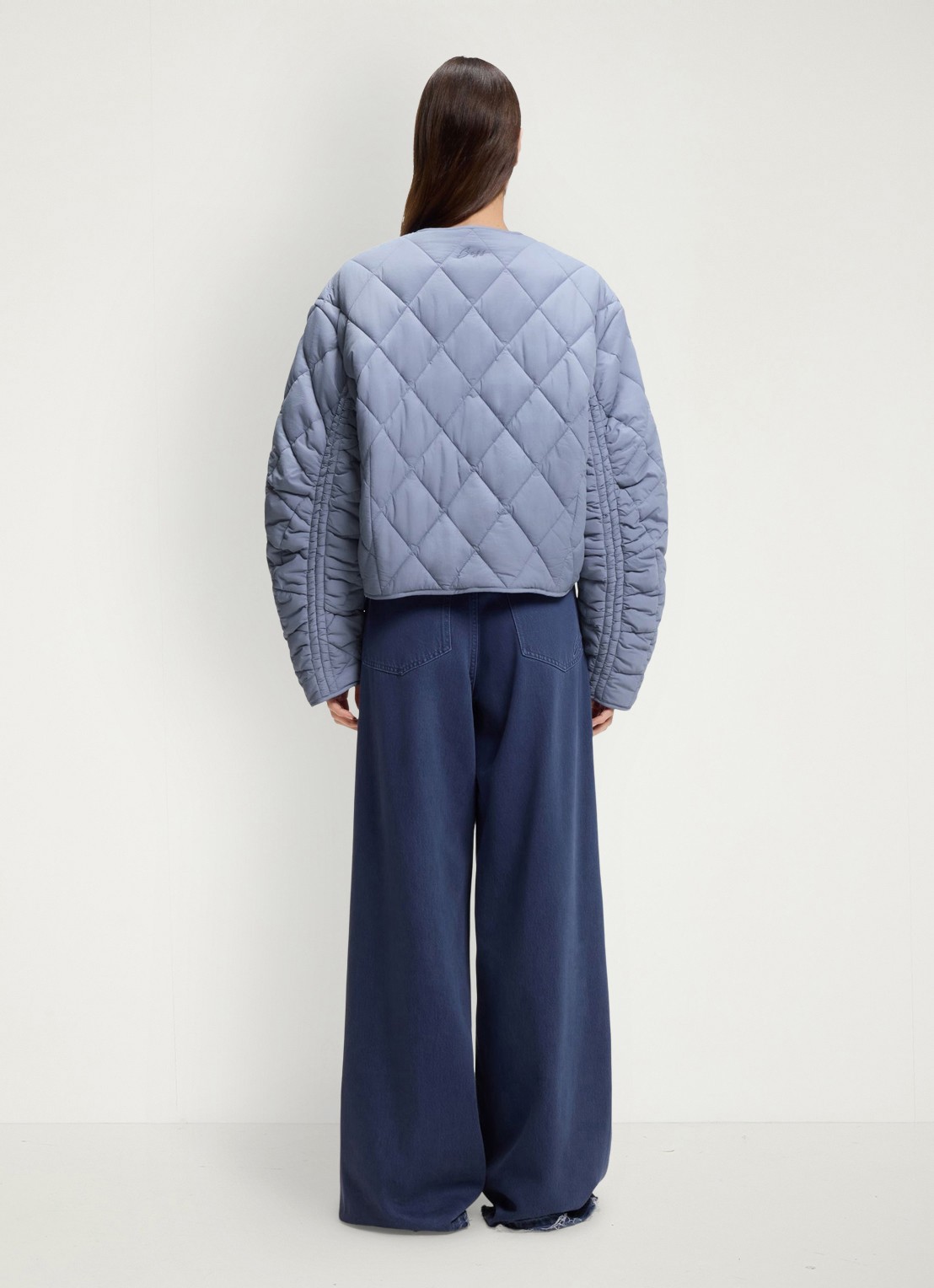 BOSS Jack met quilt patroon - achterkant blauwgrijs