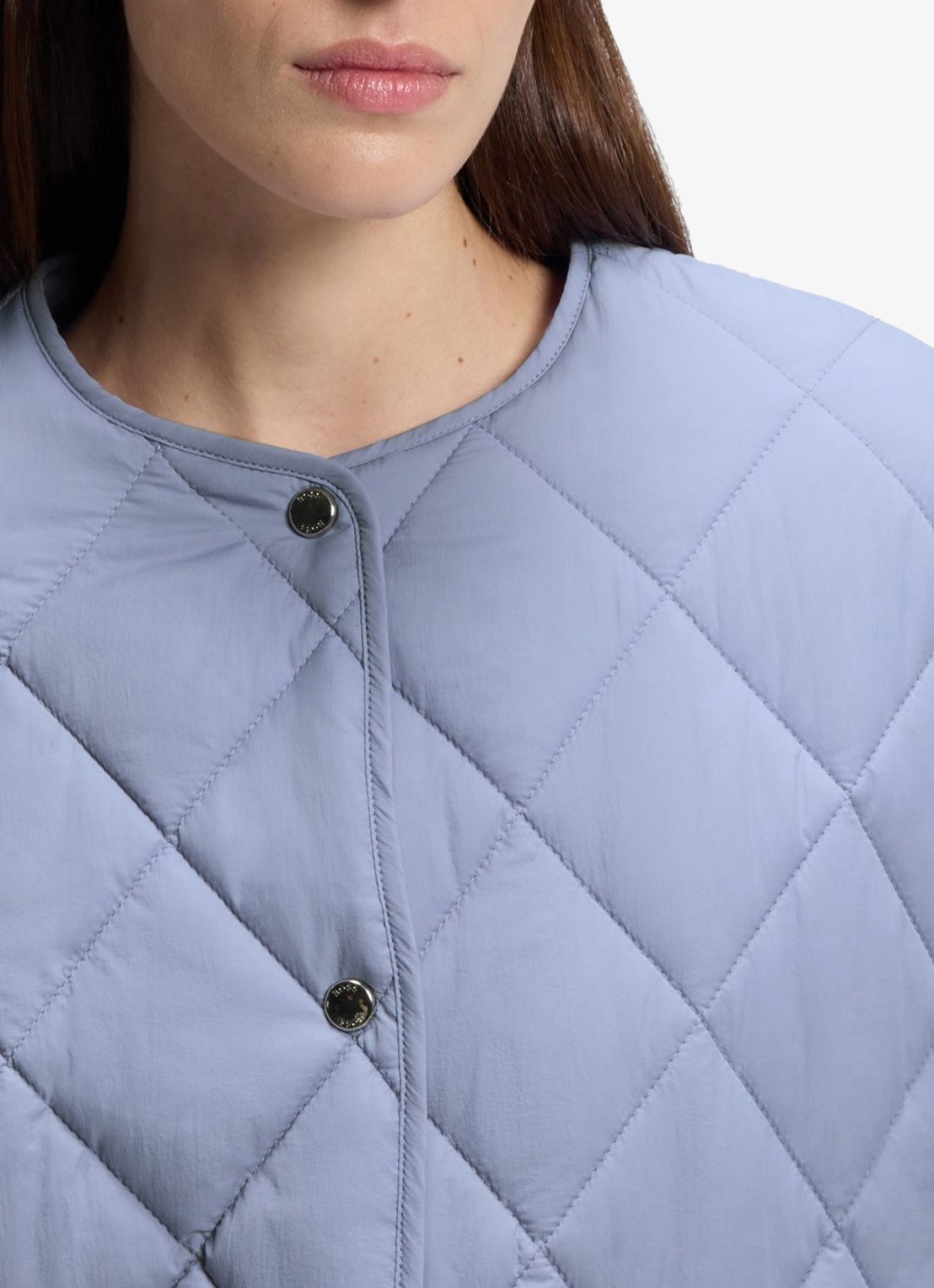 BOSS Jack met quilt patroon - detail 3 blauwgrijs