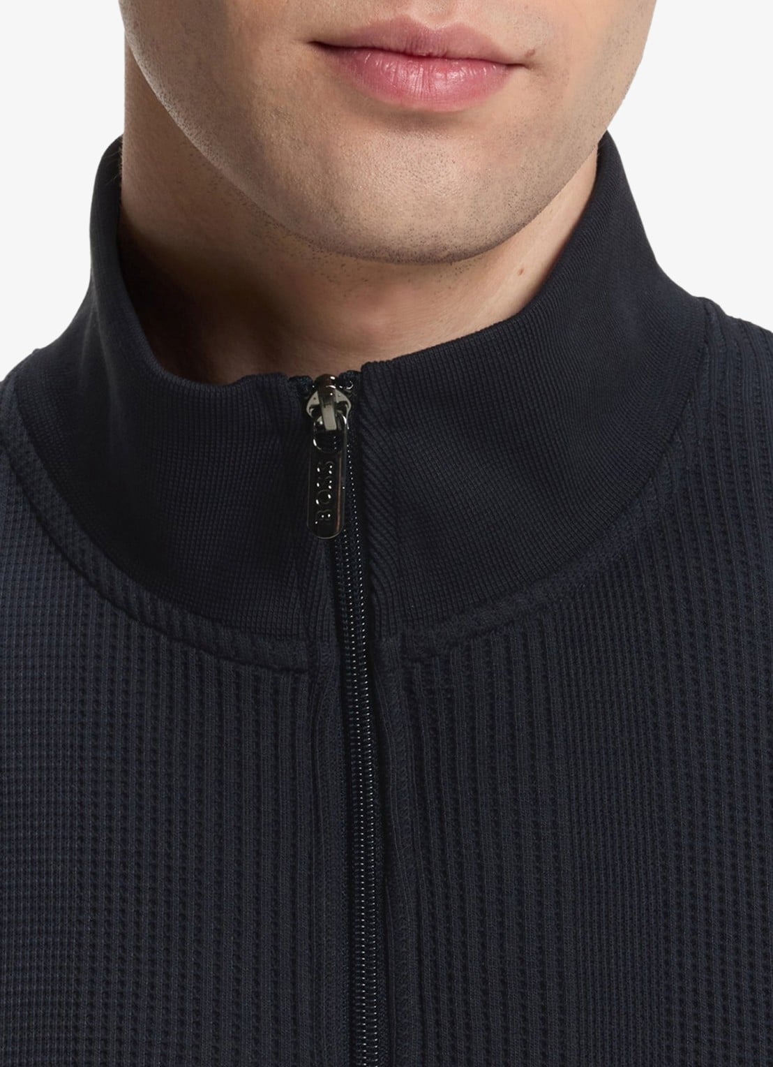 BOSS Jack met ribstructuur - detail 3 blauw