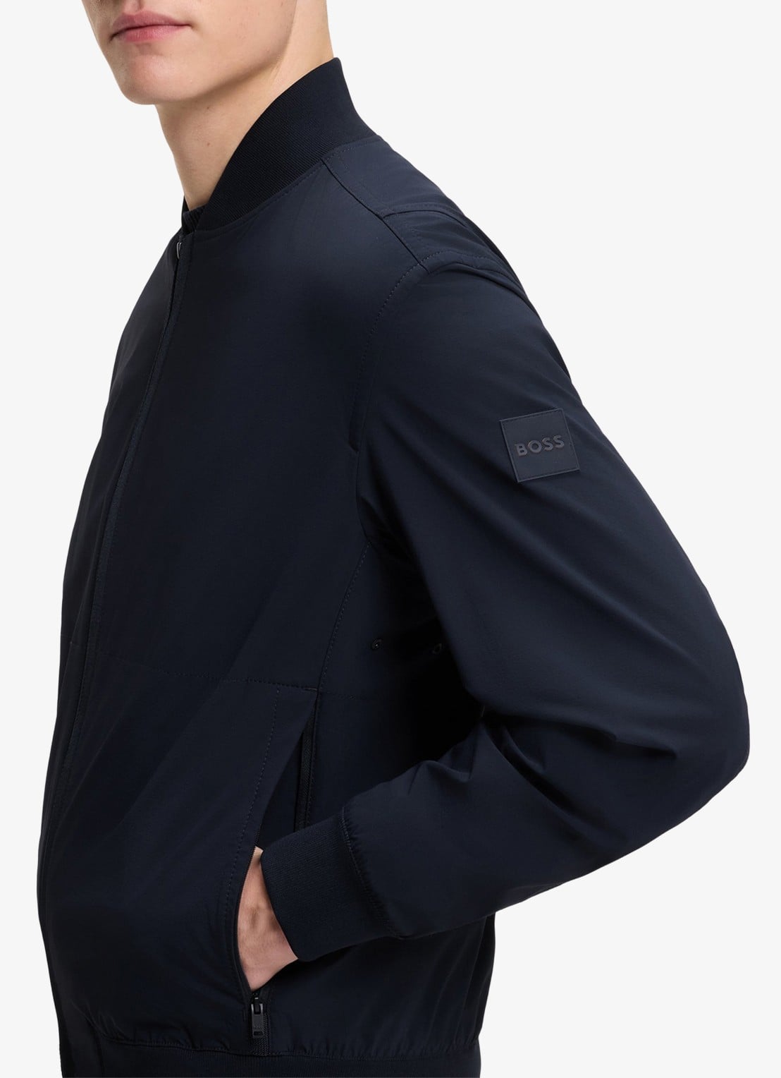 BOSS Jack met steekzakken en logo - detail 5 blauw