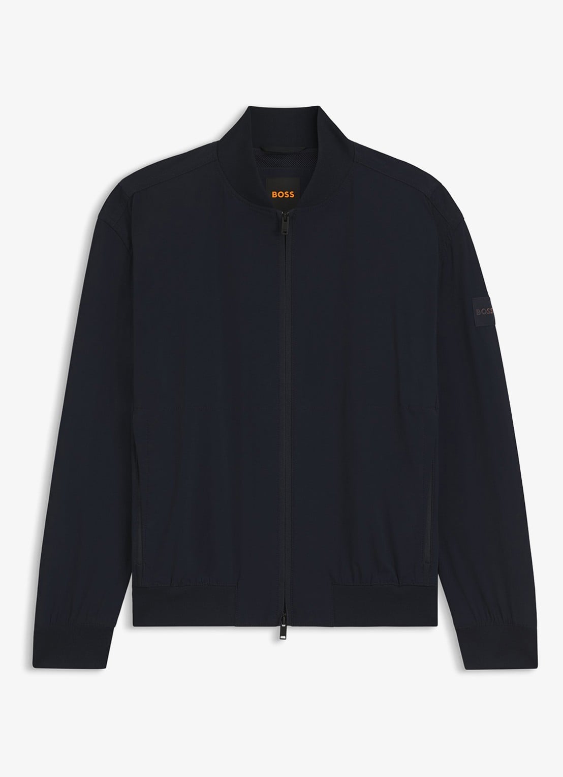 BOSS Jack met steekzakken en logo - voorkant 2 blauw