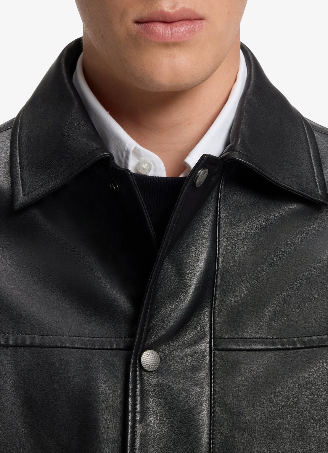 BOSS Jack van leer - detail 5 zwart