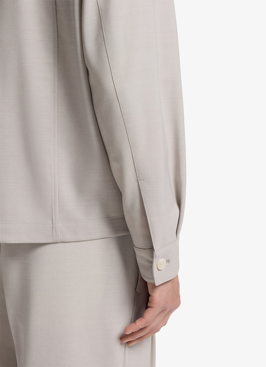 BOSS Jack van scheerwol met steekzakken - detail 6 beige