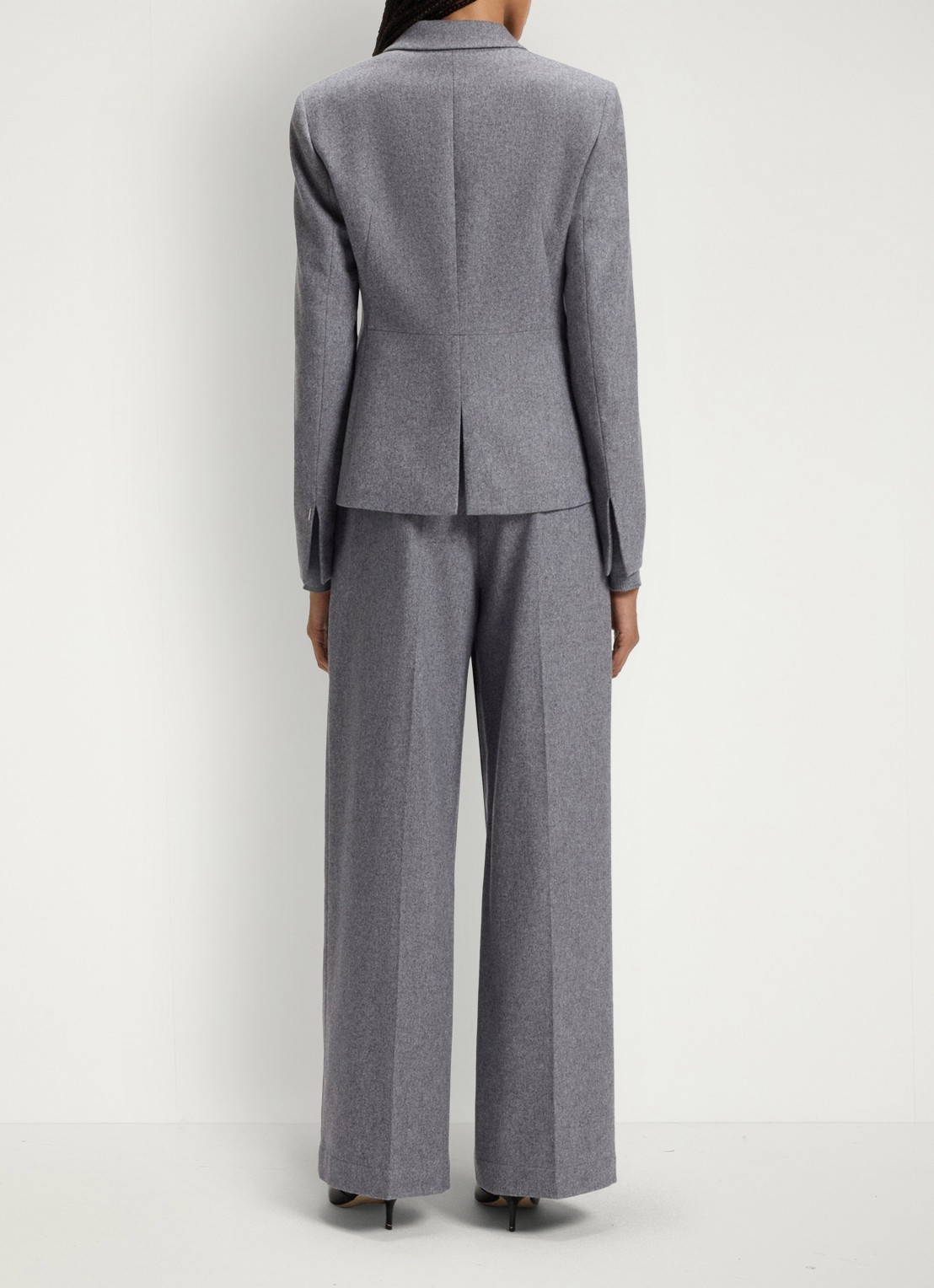 BOSS Jia blazer met paspelzakken - achterkant light/pastel grey-058 / grijs