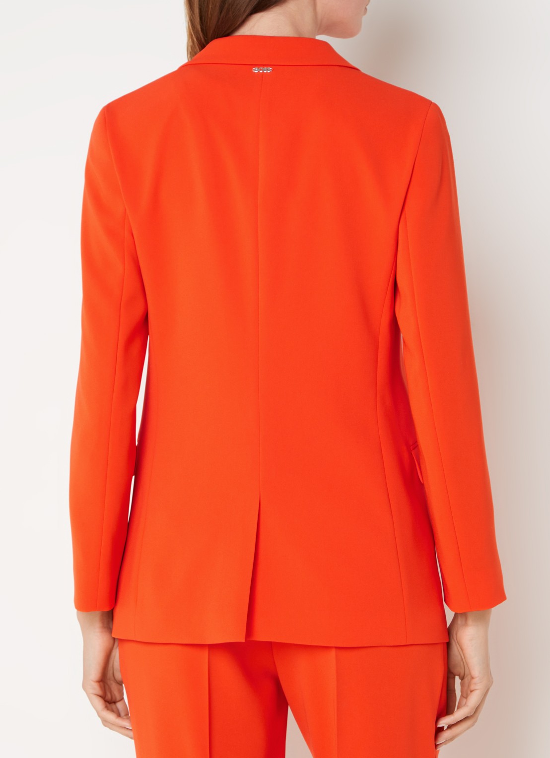 BOSS Jocaluah blazer met klepzakken  - achterkant oranjerood