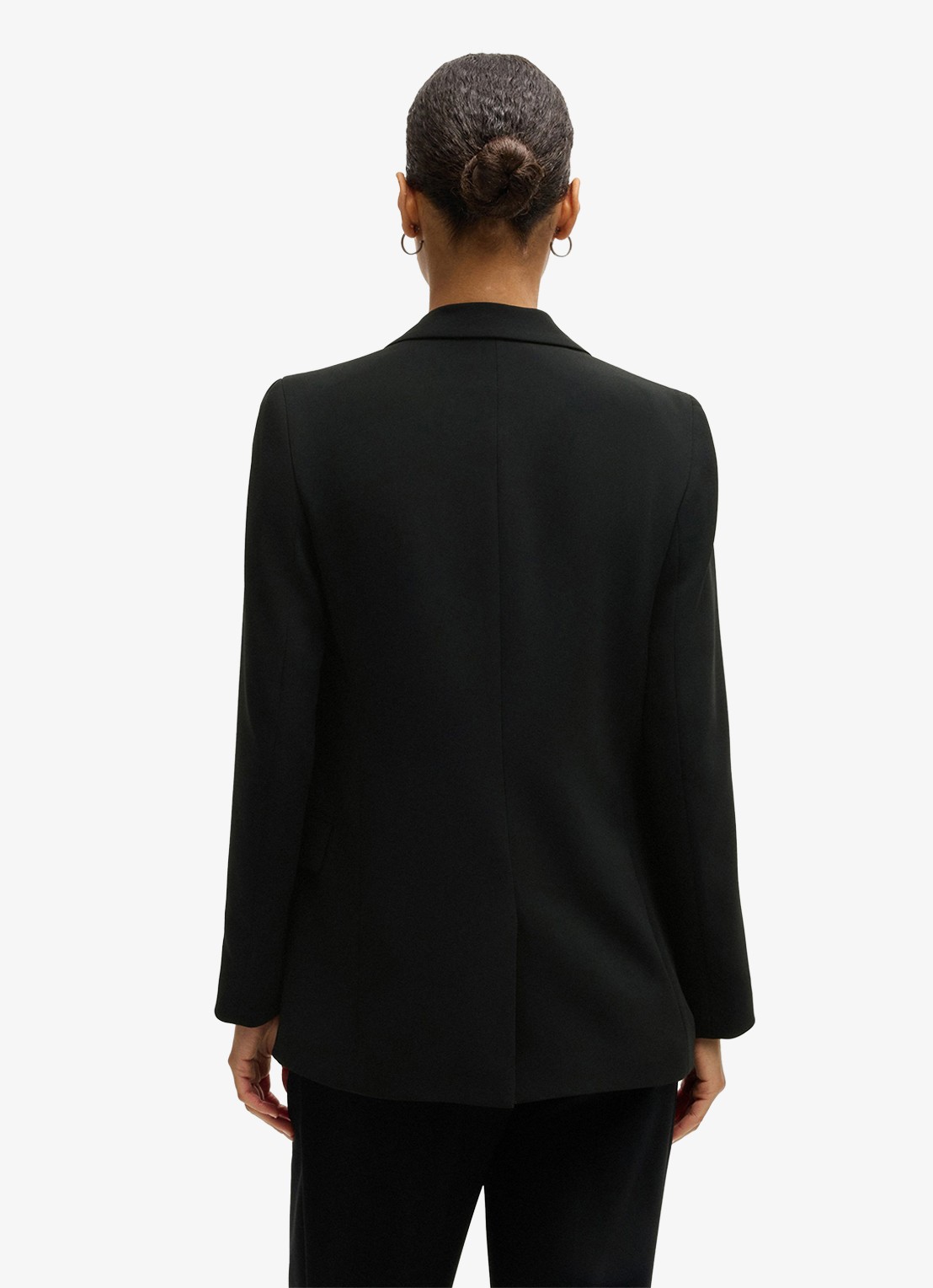 BOSS Jocaluah blazer met klepzakken  - achterkant zwart