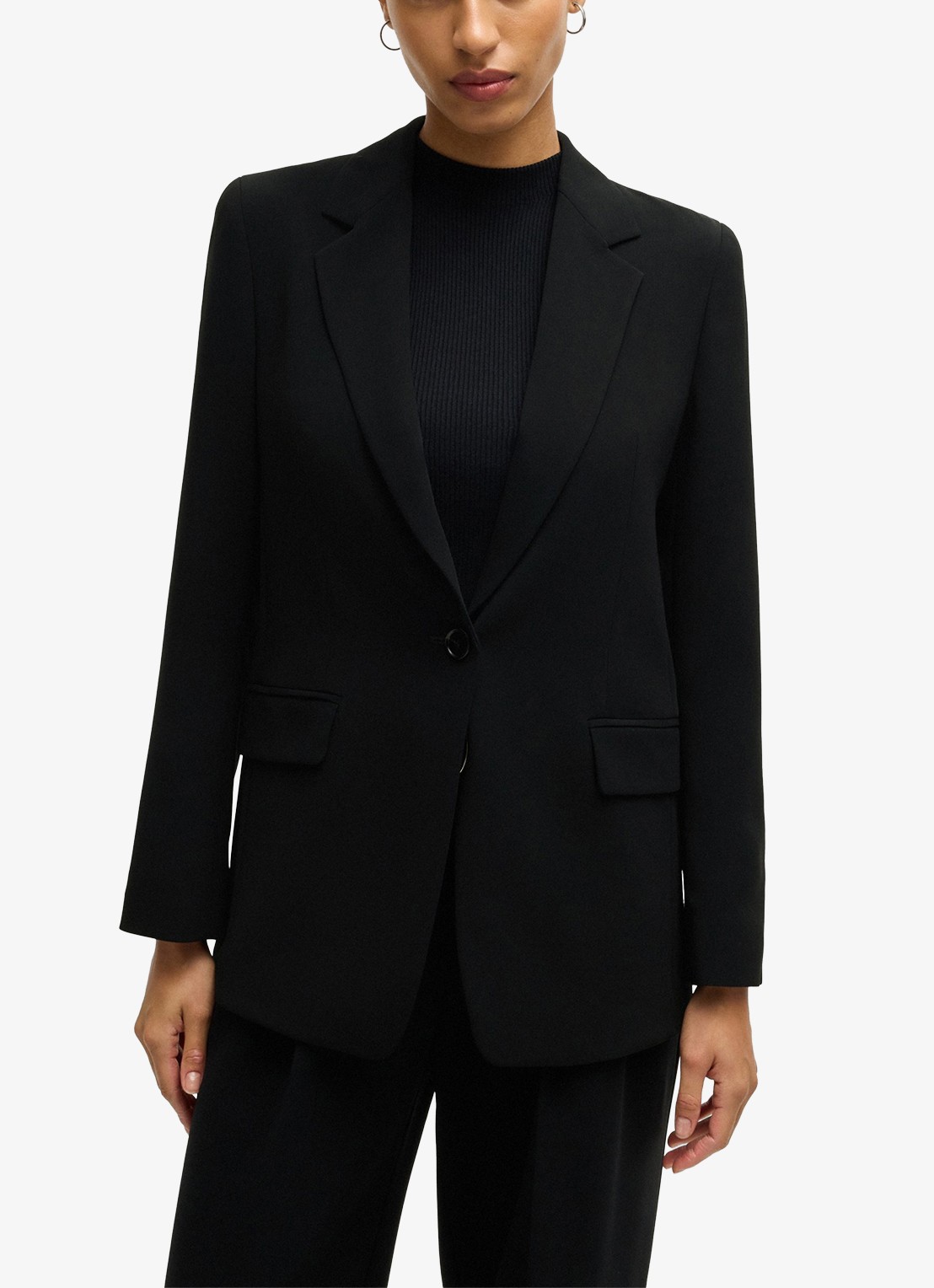 BOSS Jocaluah blazer met klepzakken  - detail 4 zwart