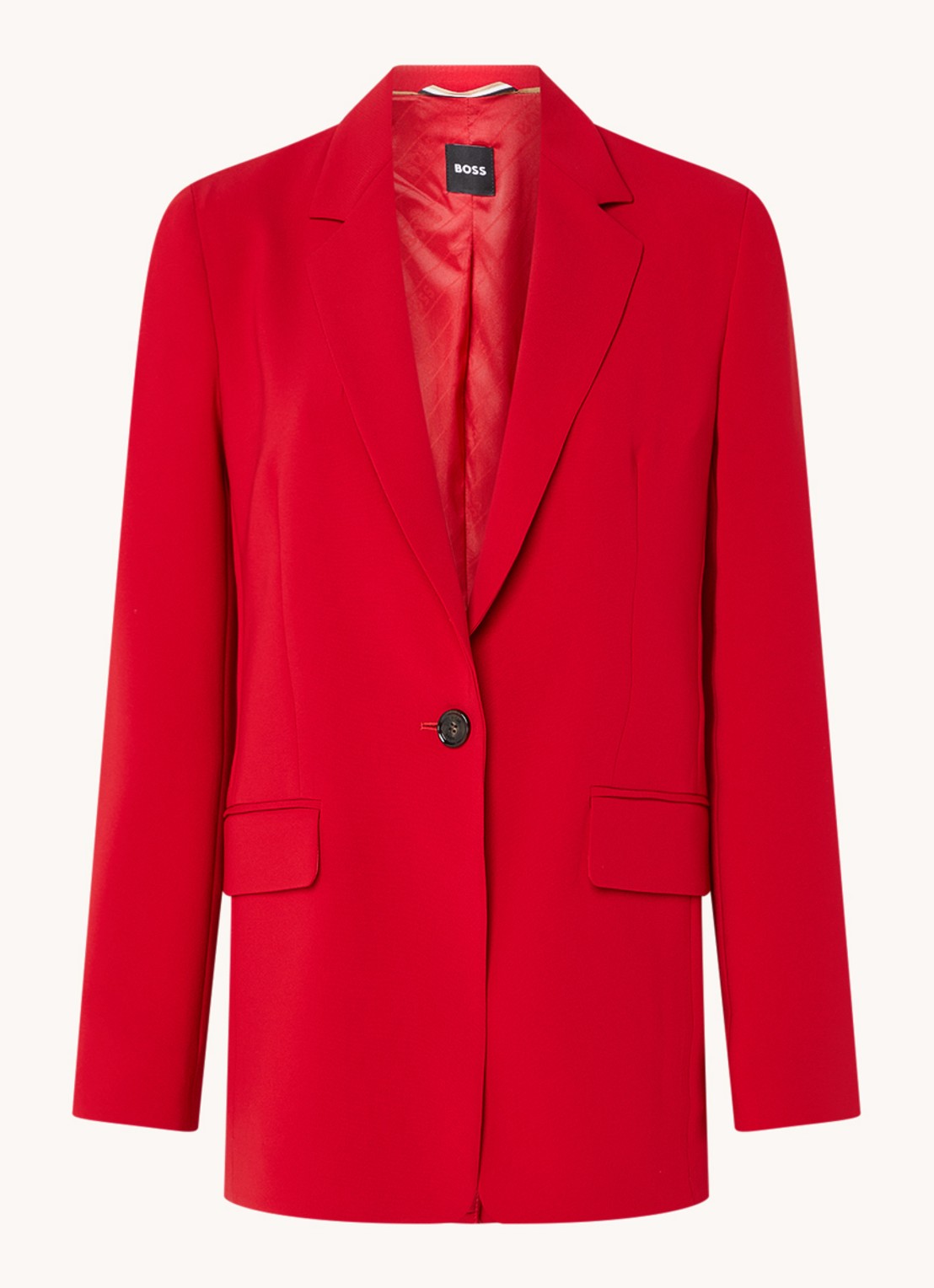 BOSS Jocaluah blazer met klepzakken  - voorkant rood