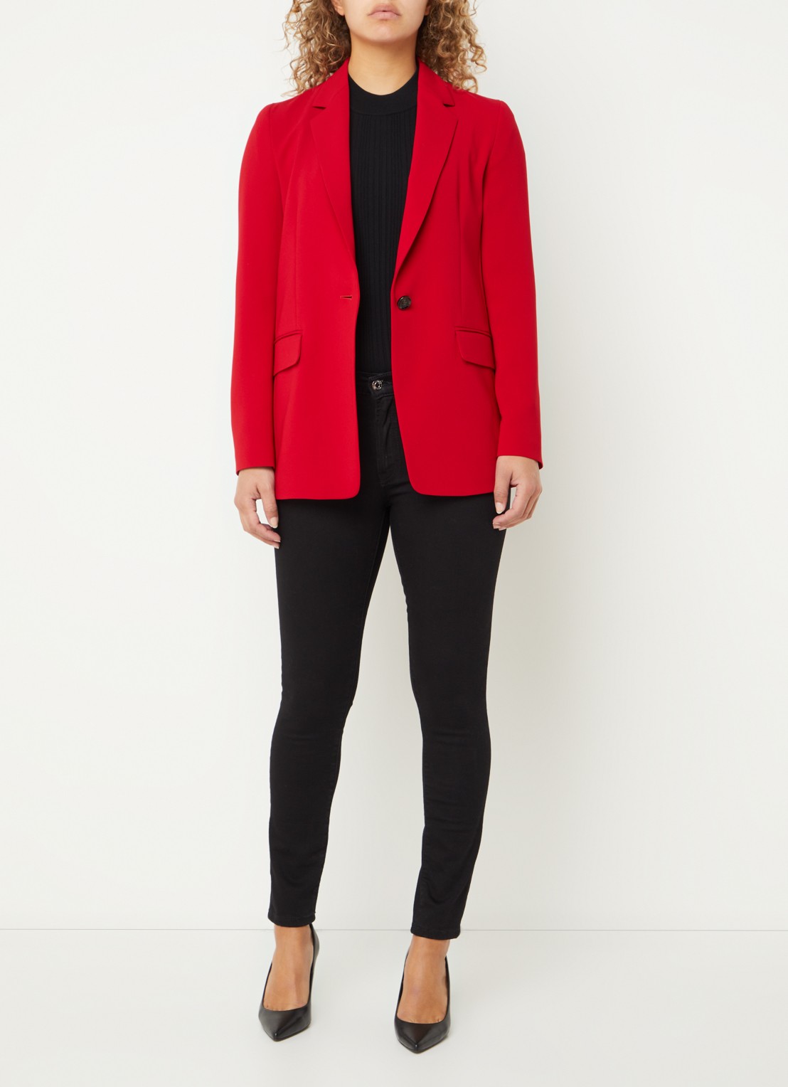 BOSS Jocaluah blazer met klepzakken  - voorkant 2 rood
