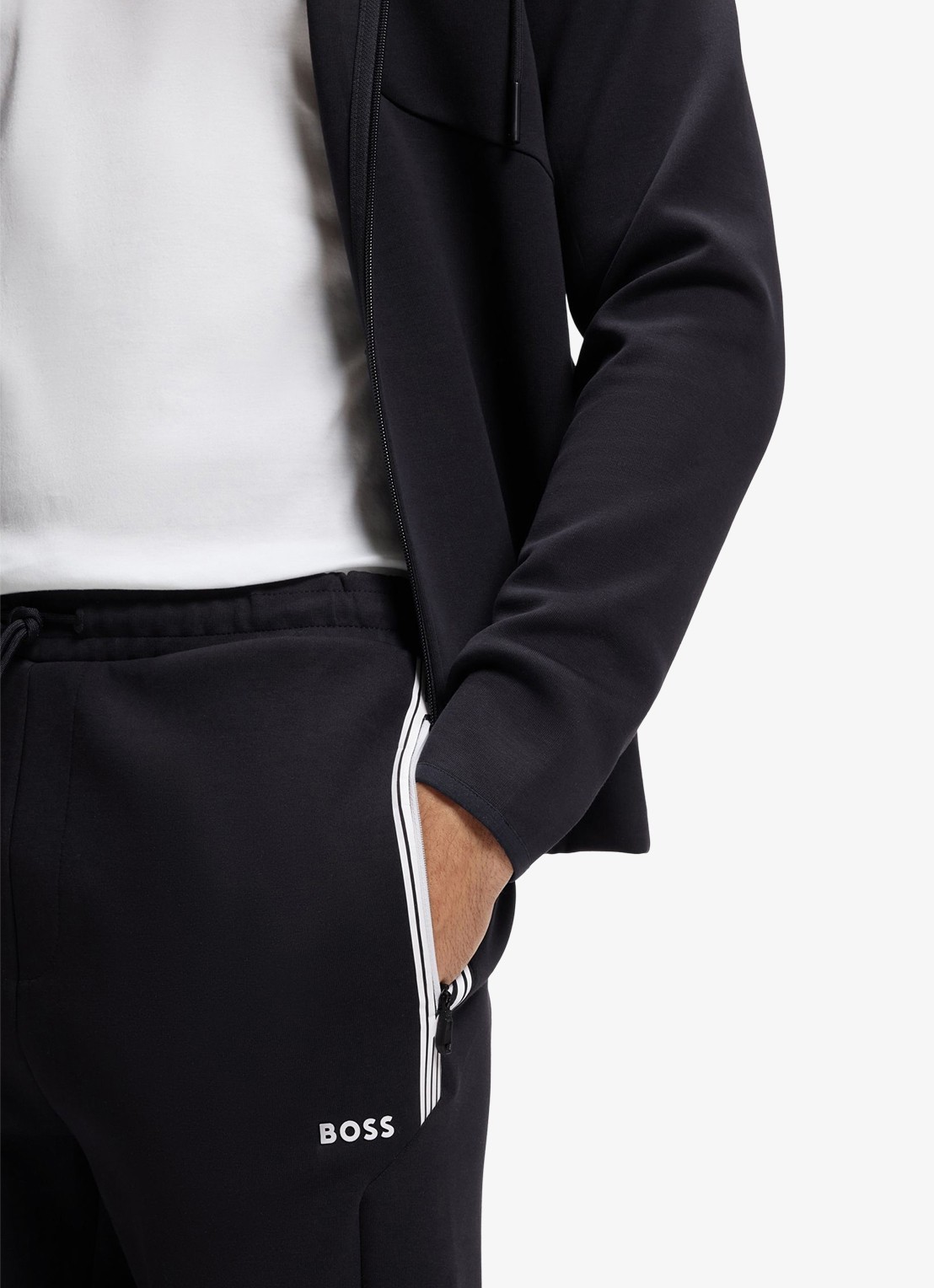 BOSS Joggingbroek met logo - detail 4 zwart