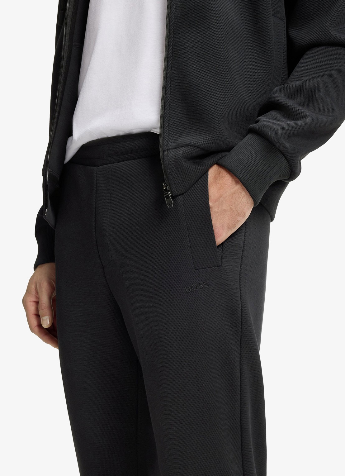 BOSS Joggingbroek met logo - detail 2 blauw