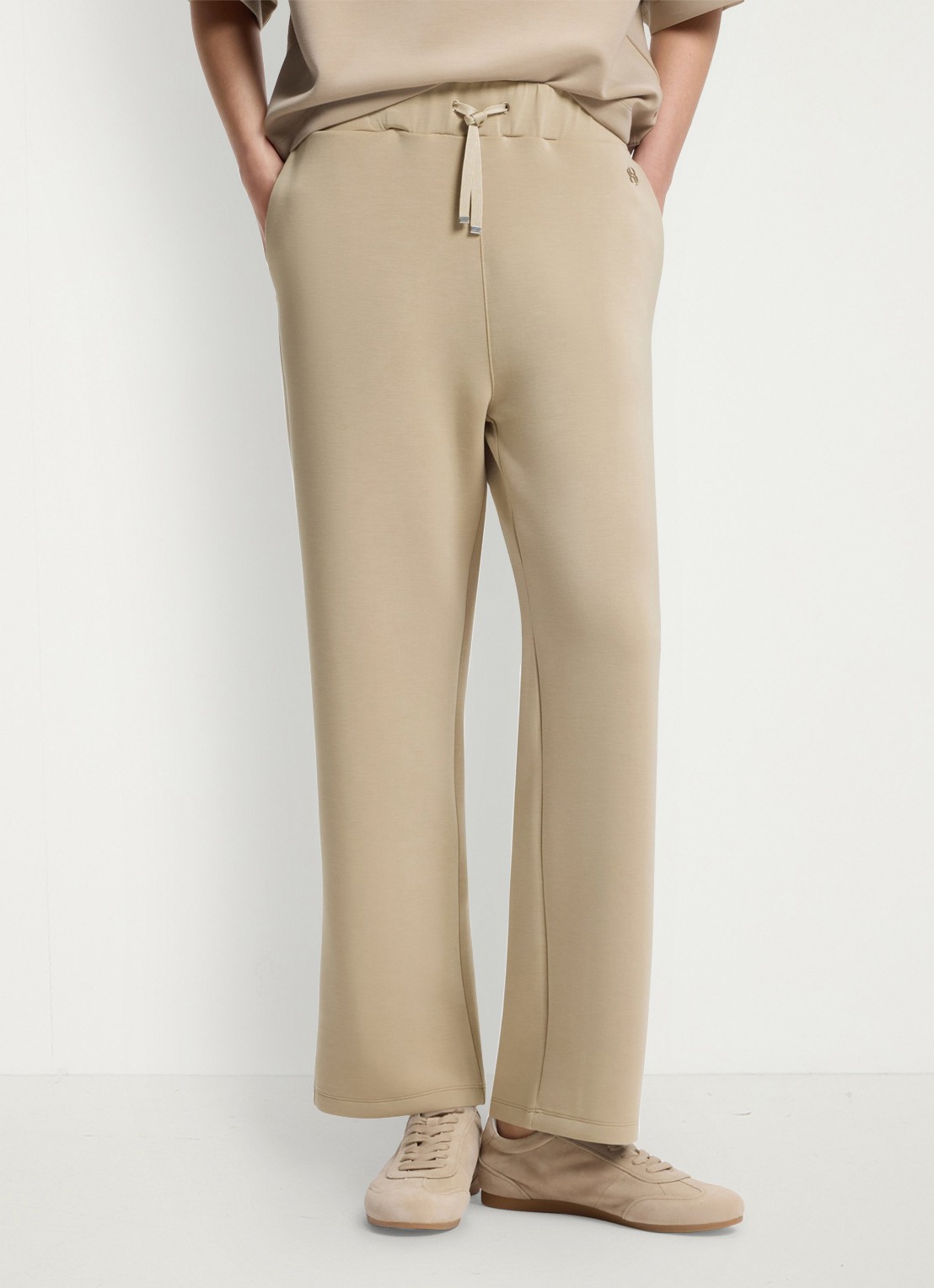 BOSS Joggingbroek met logoborduring - detail 4 beige