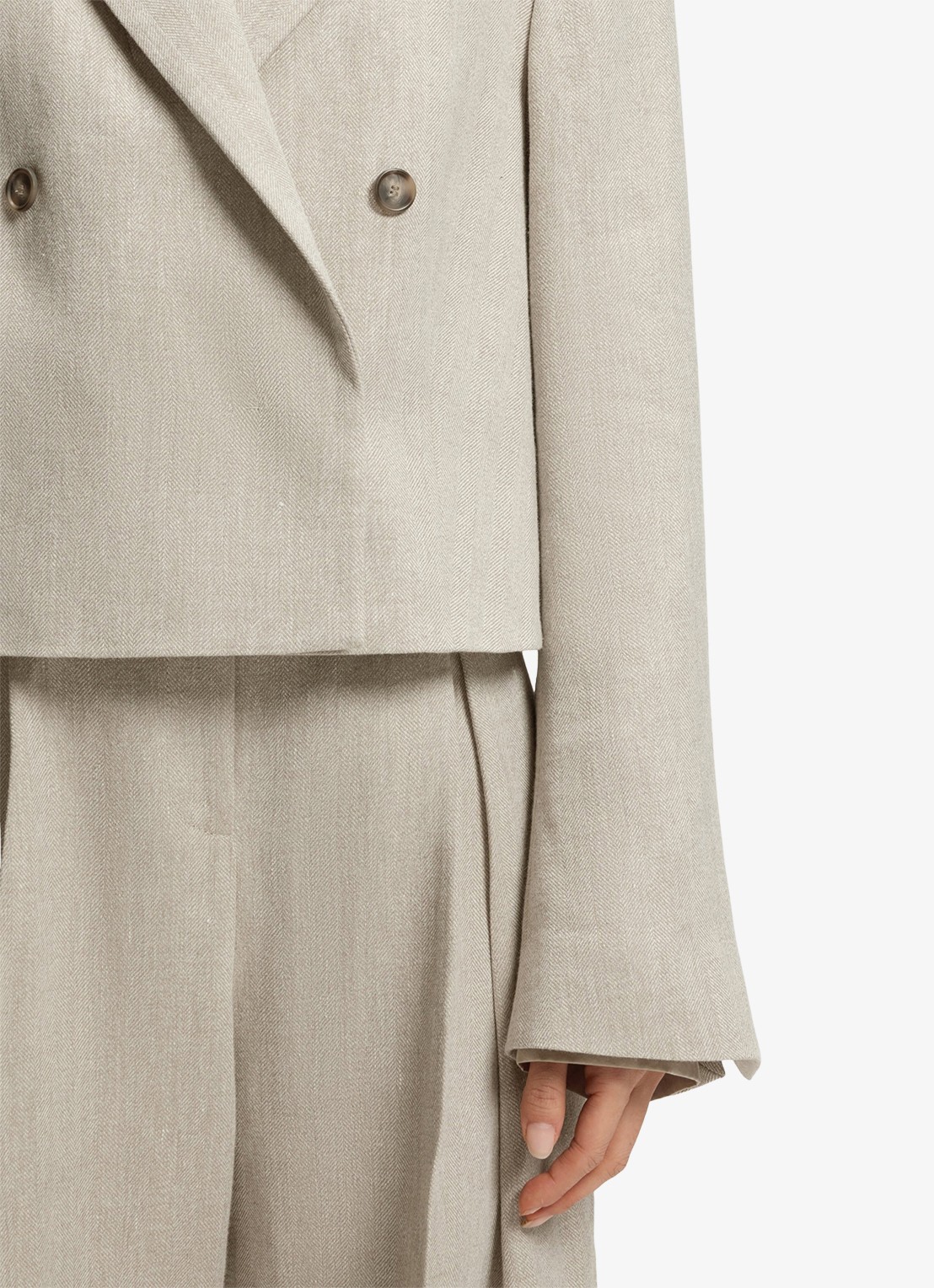 BOSS Jojeka blazer in linnenblend - detail 5 beige