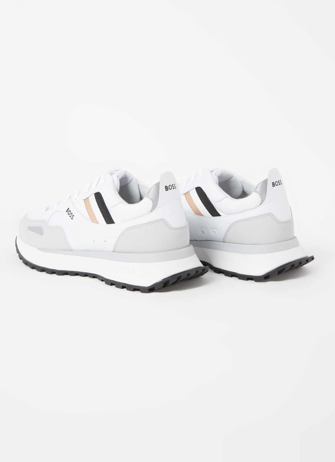 BOSS Jonah sneaker met mesh details - detail 3 gebroken wit
