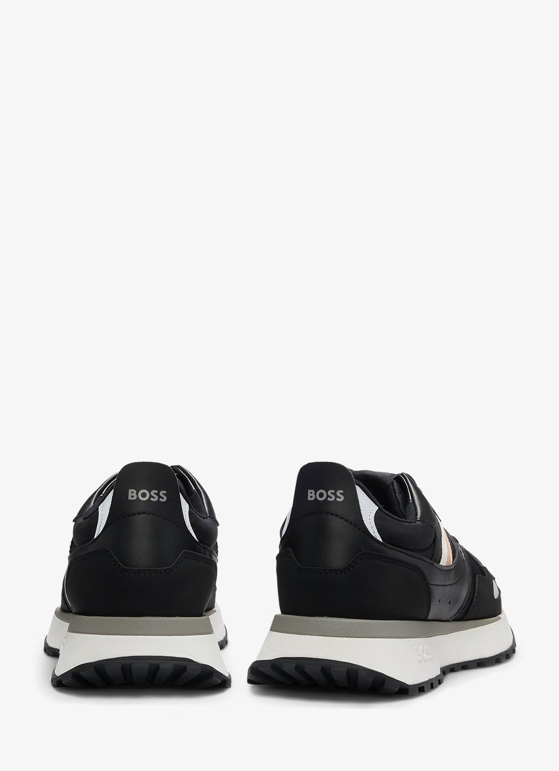 BOSS Jonah sneaker met mesh details - achterkant 3 zwart