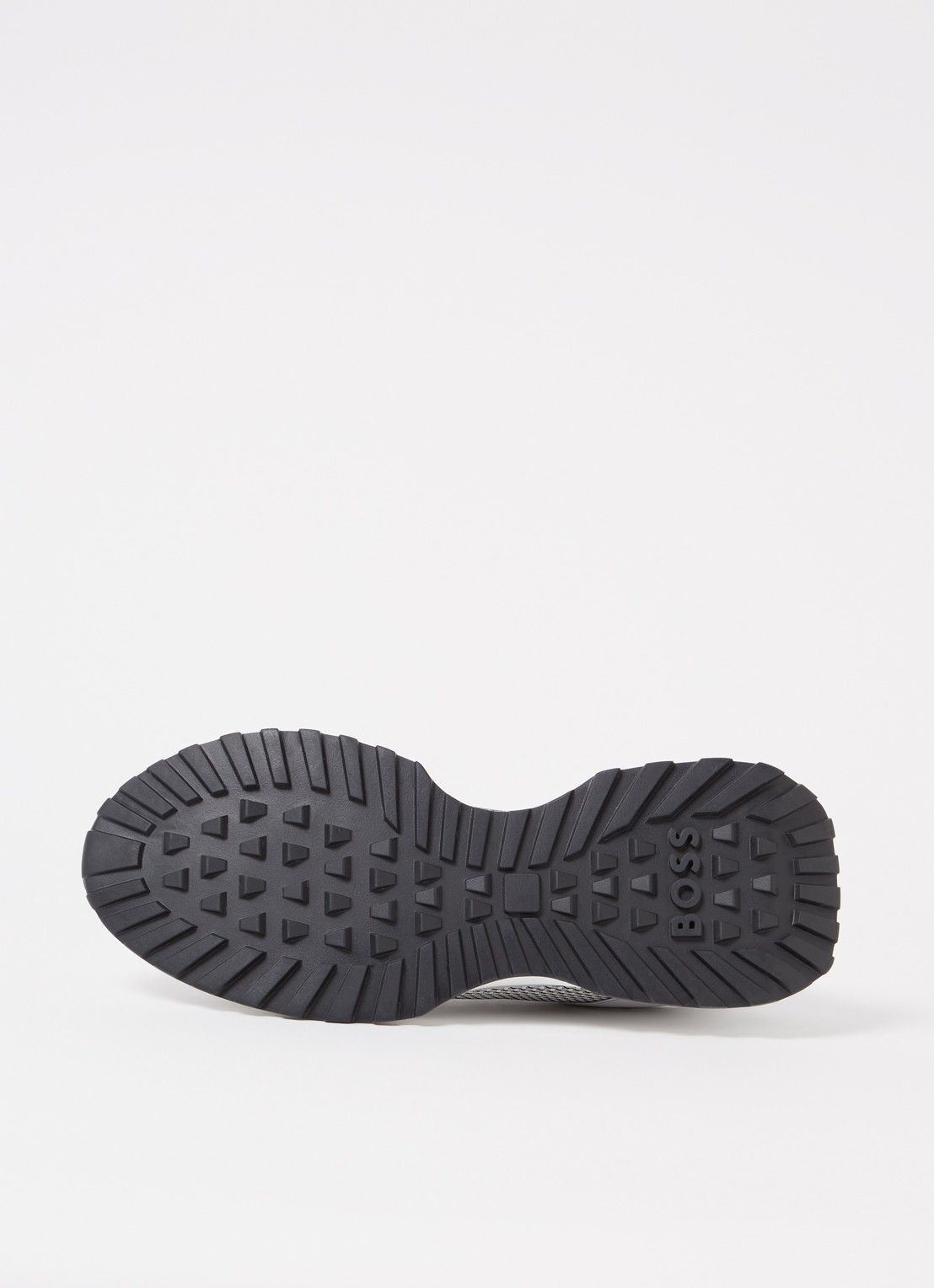 BOSS Jonah sneaker met mesh details - detail 5 lichtgrijs