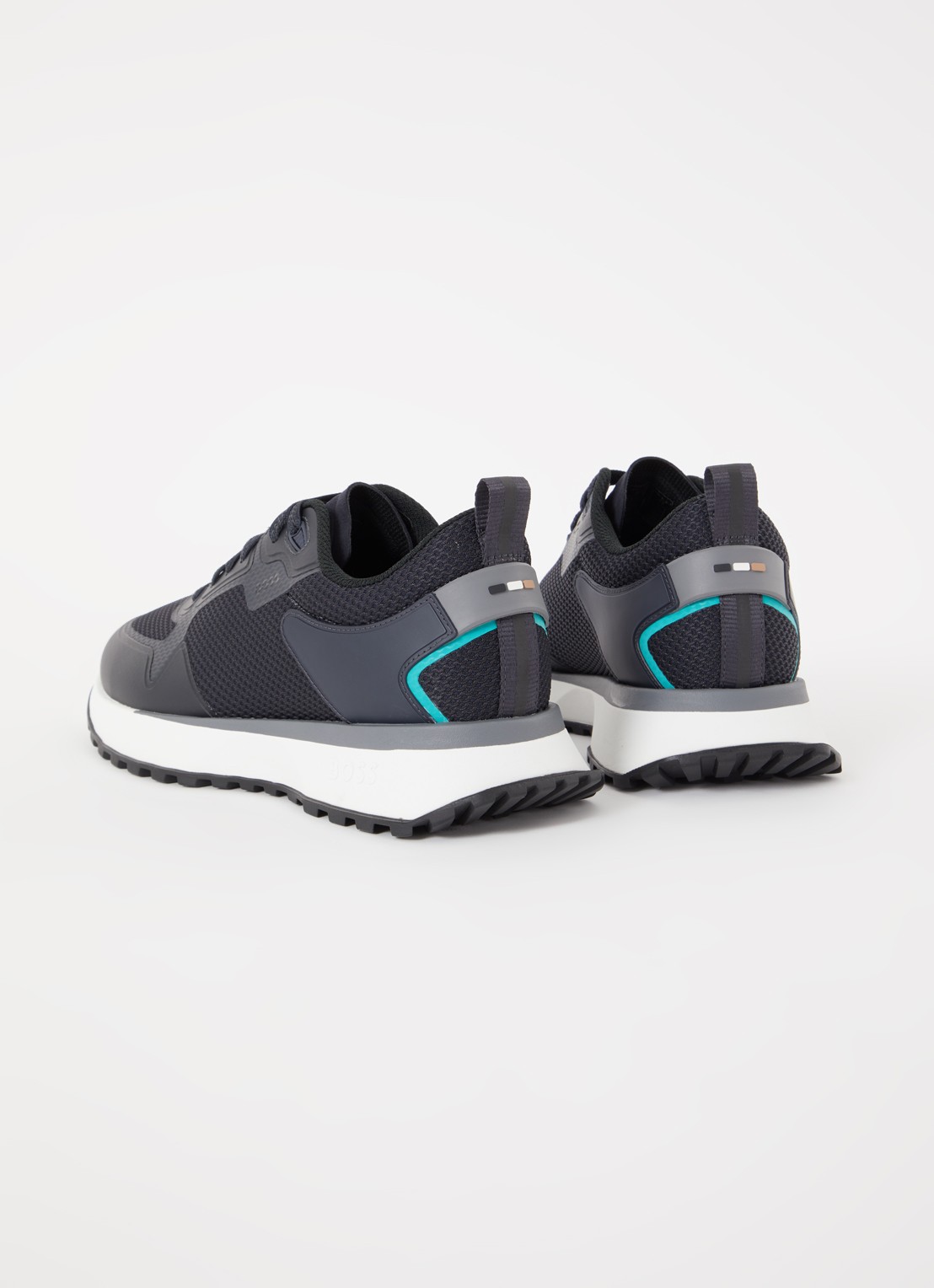 BOSS Jonah sneaker met mesh details - detail 2 donkerblauw