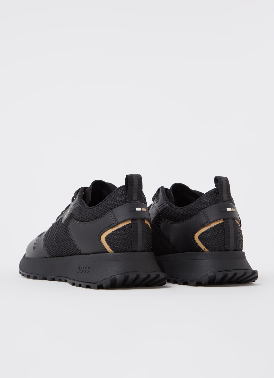 BOSS Jonah sneaker met mesh details - achterkant 4 zwart