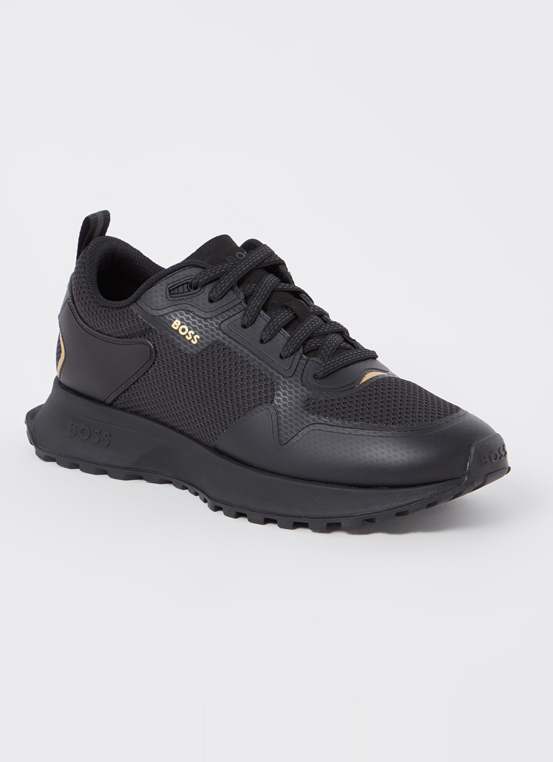 BOSS Jonah sneaker met mesh details - voorkant 5 zwart