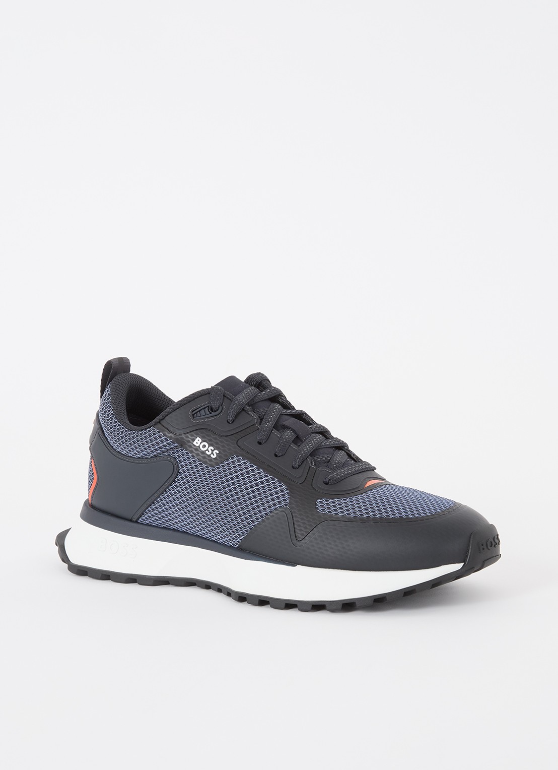 BOSS Jonah sneaker met mesh details - voorkant indigo