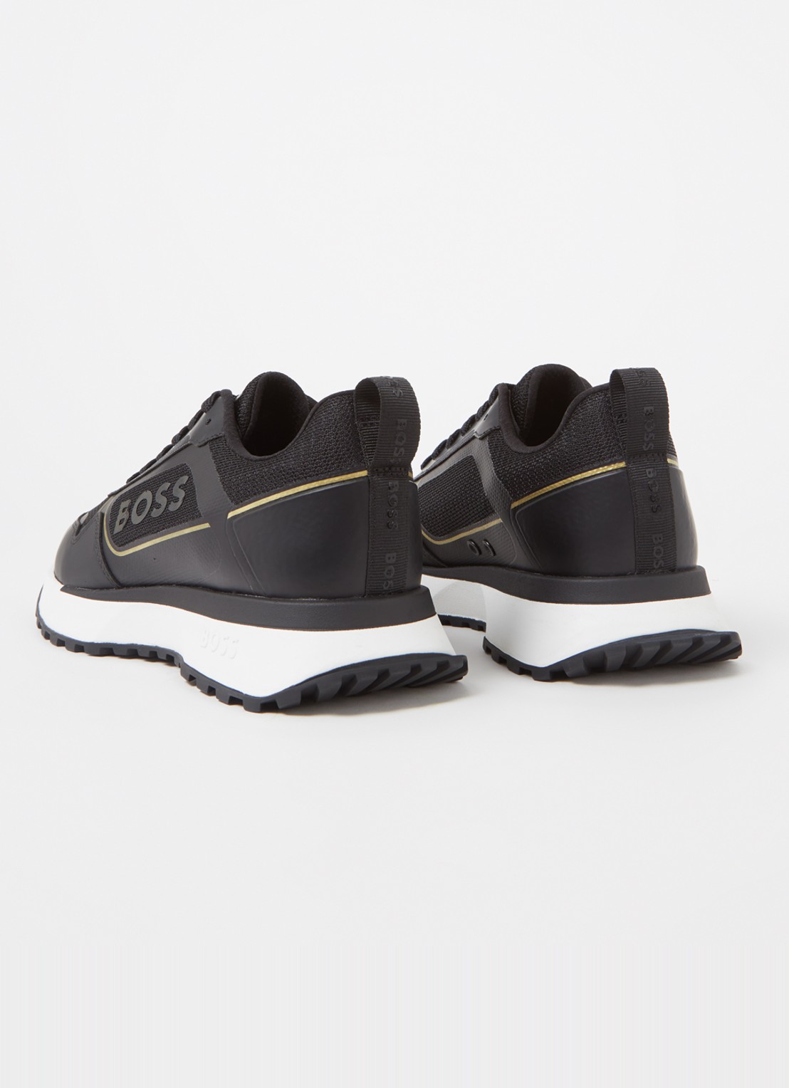 BOSS Jonah sneaker met mesh details - achterkant 5 zwart