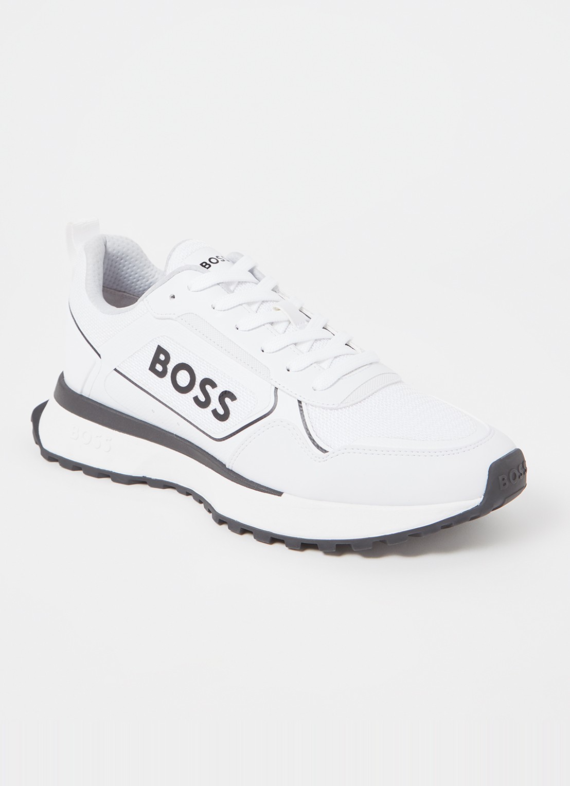 BOSS Jonah sneaker met mesh details - voorkant 4 wit