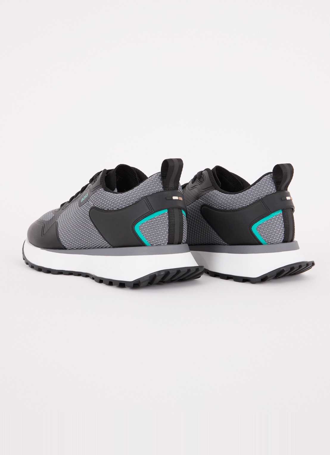 BOSS Jonah sneaker met mesh details - achterkant 2 grijs