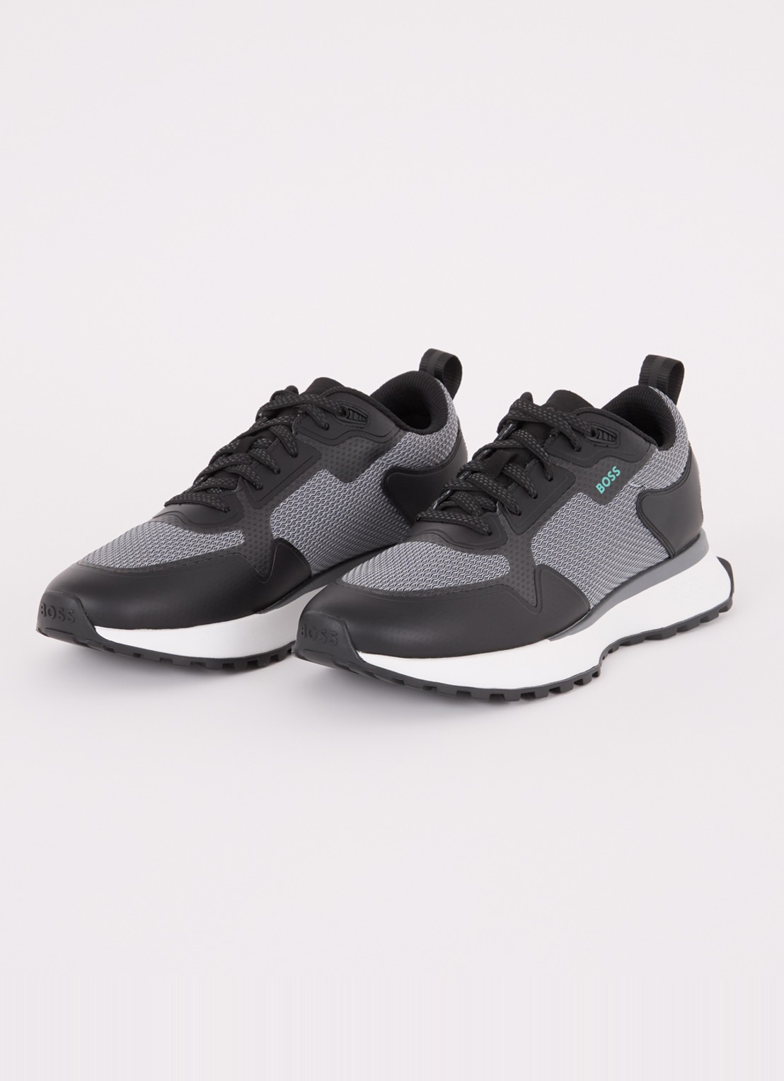 BOSS Jonah sneaker met mesh details - detail 3 grijs