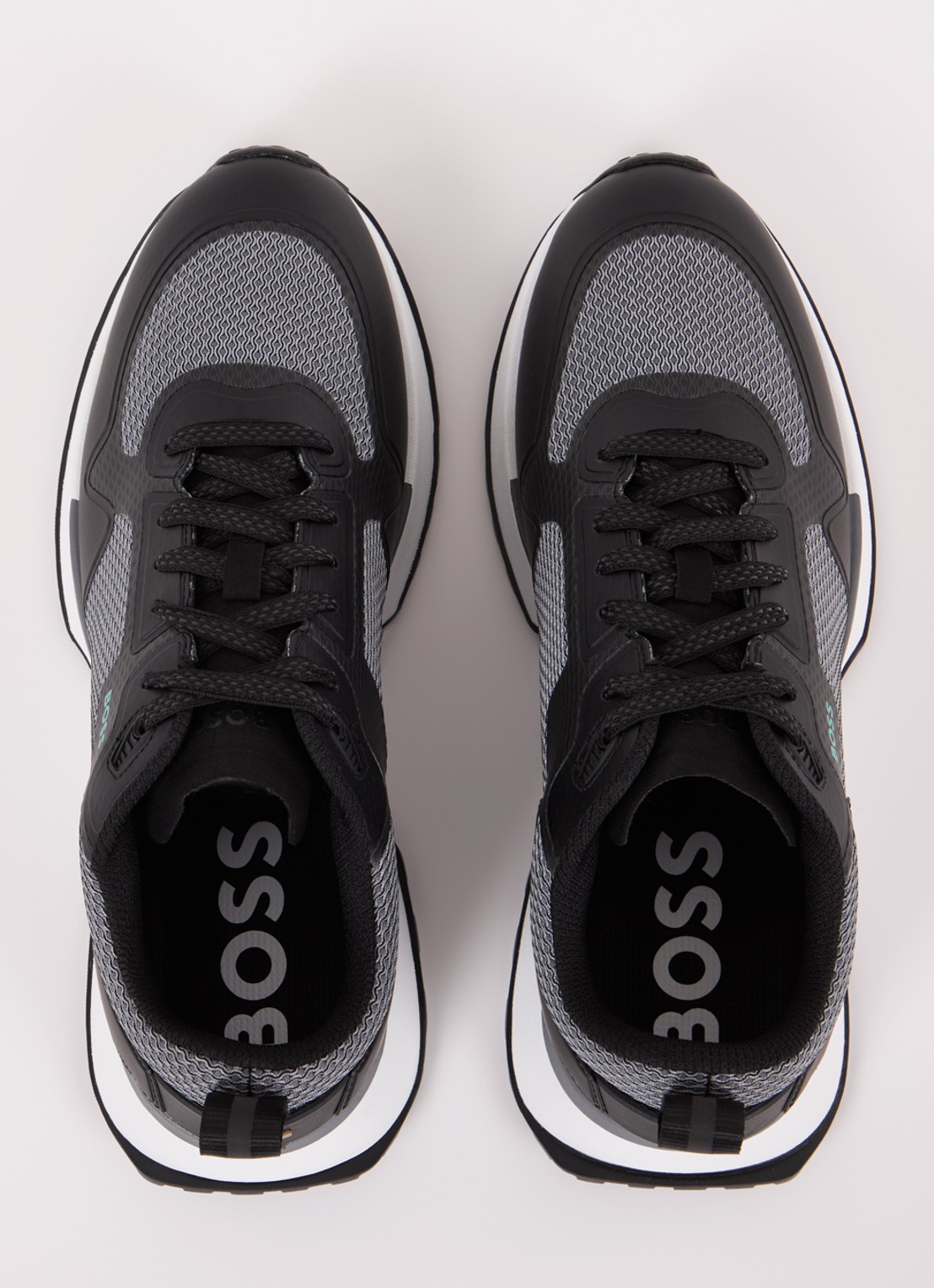 BOSS Jonah sneaker met mesh details - detail 4 grijs