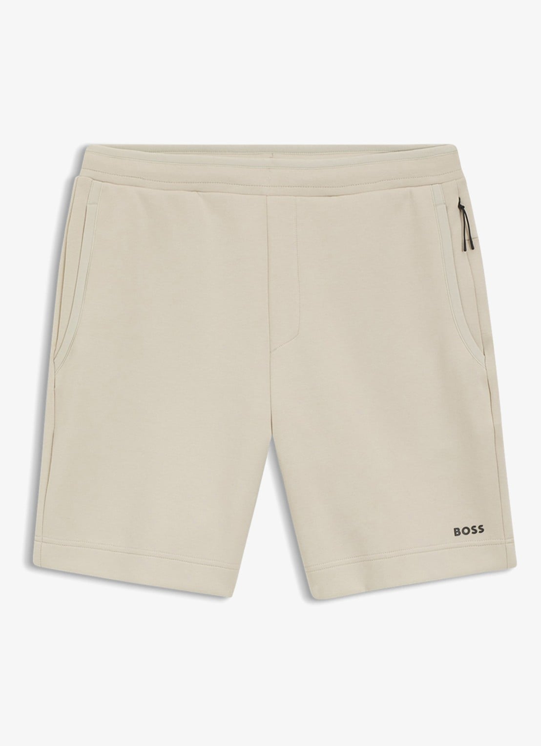 BOSS JT_Globe korte joggingbroek met print - voorkant 2 light beige-272 / beige
